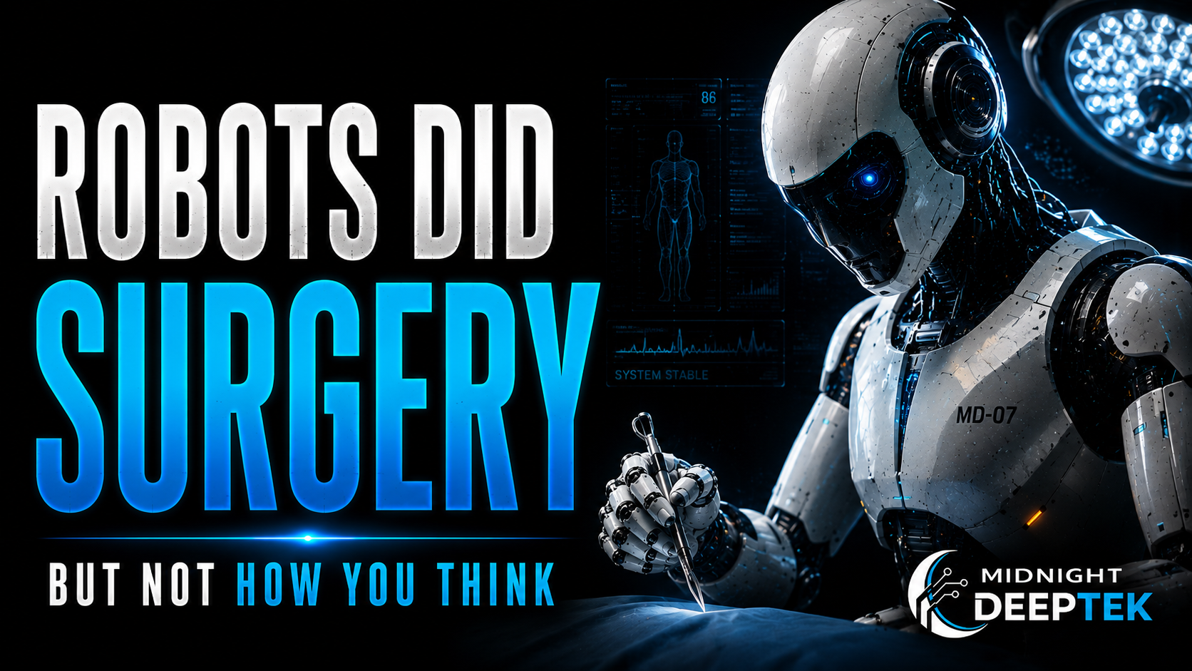Humanoid robots performing surgery under surgeon control